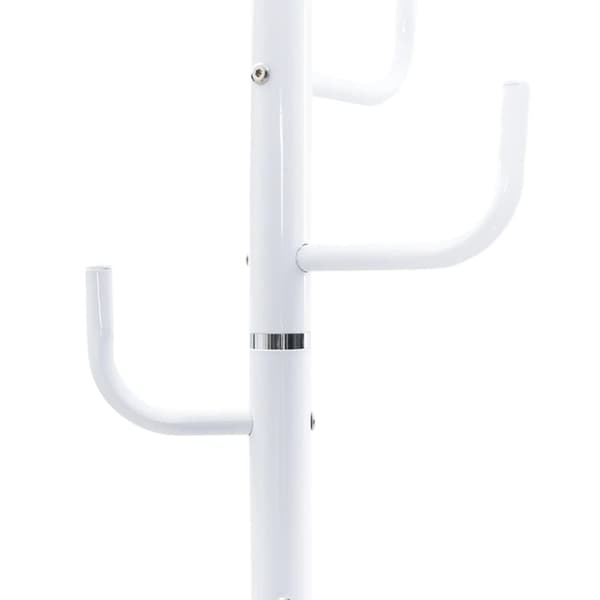 vidaXL Klädhängare vit 183 cm pulverlackerat järn