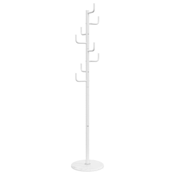 vidaXL Klädhängare vit 183 cm pulverlackerat järn
