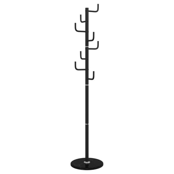 vidaXL Klädhängare svart 183 cm pulverlackerat järn