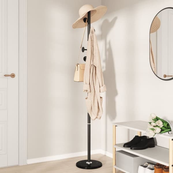 vidaXL stumtjener 176 cm pulverlakeret jern sort