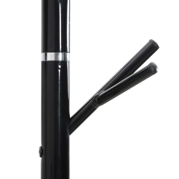 vidaXL Klädhängare svart 175 cm pulverlackerat järn