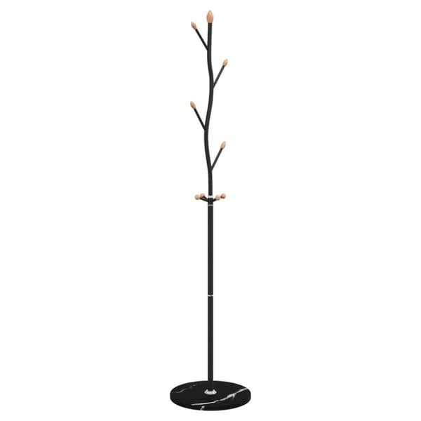 vidaXL Klädhängare svart 177 cm pulverlackerat järn