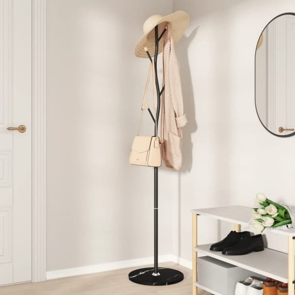 vidaXL Klädhängare svart 177 cm pulverlackerat järn