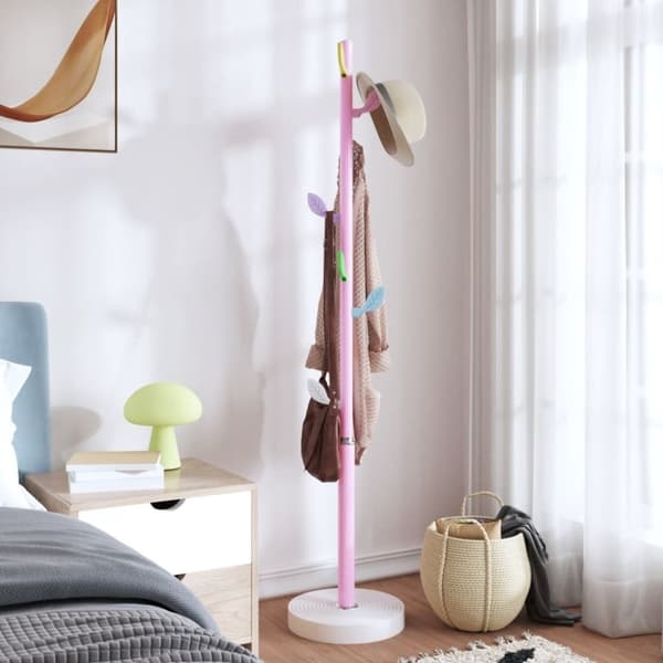 vidaXL stumtjener 172 cm pulverlakeret jern lyserød