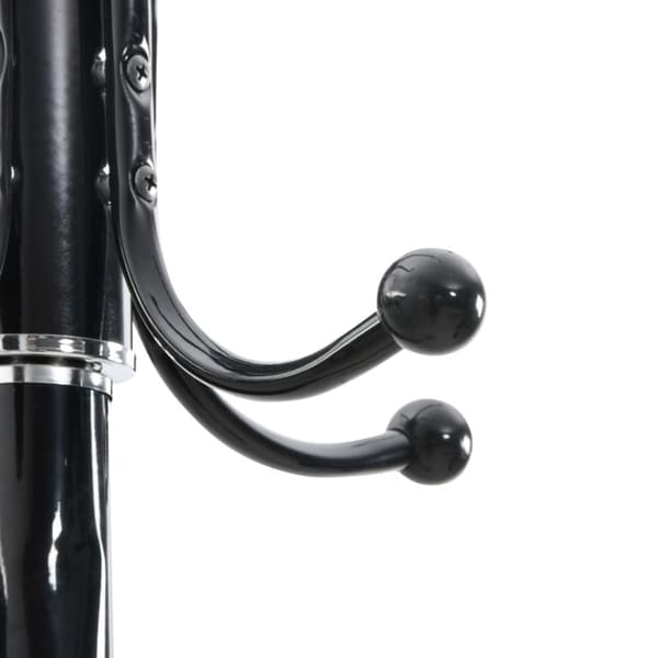 vidaXL Klädställning med paraplyställ svart 180 cm pulverlackerat järn