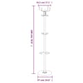 Miniatyrbillede 7 af 8: vidaXL stumtjener med paraplyholder 180 cm pulverlakeret jern sort