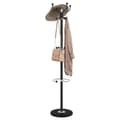 Miniatyrbillede 8 af 8: vidaXL stumtjener med paraplyholder 180 cm pulverlakeret jern sort
