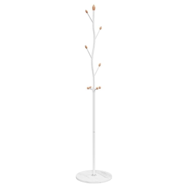 vidaXL stumtjener 177 cm pulverlakeret jern hvid
