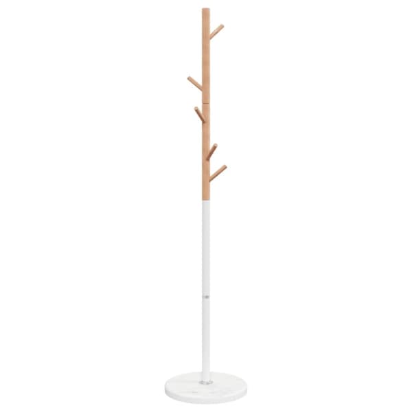vidaXL stumtjener 172 cm pulverlakeret jern hvid