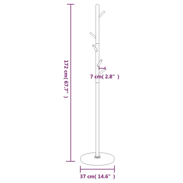 vidaXL Klädställning vit 172 cm pulverlackerat järn