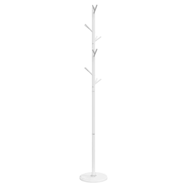 vidaXL Klädhängare vit 175 cm pulverlackerat järn