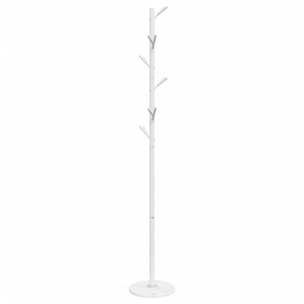 vidaXL Klädhängare vit 175 cm pulverlackerat järn