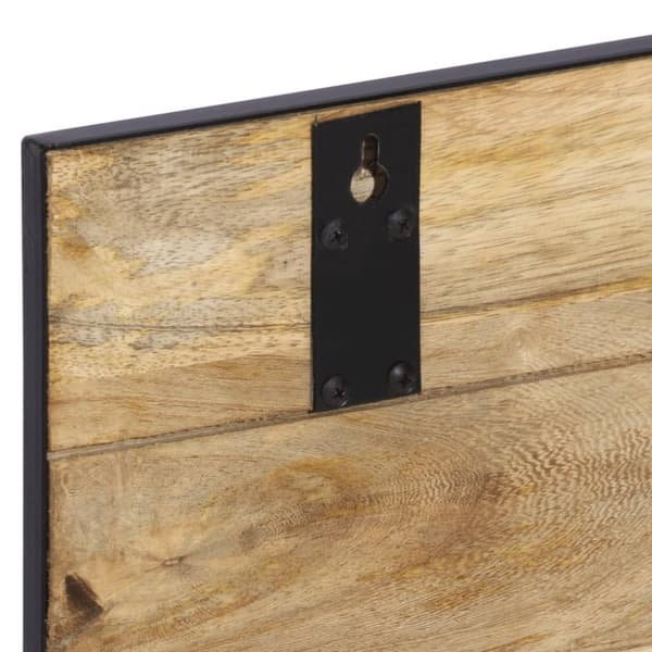 vidaXL knagerækker 2 stk. 80x8x25 cm massivt ru mangotræ