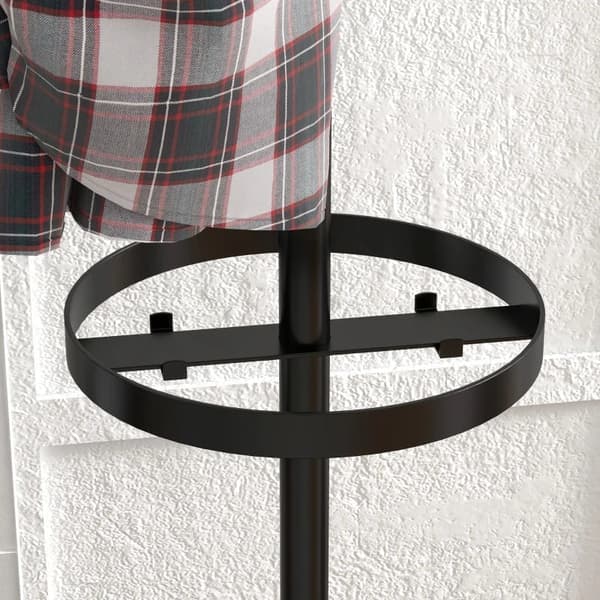Rootz frakkestativ - Hattestativ - Inklusiv paraplystativ - 12 knagerækker - Metal - Gang - Garderobe - Kontor - Sort - Φ34 x 177Hcm
