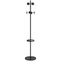 Miniatyrbillede 1 af 6: Rootz frakkestativ - Hattestativ - Inklusiv paraplystativ - 12 knagerækker - Metal - Gang - Garderobe - Kontor - Sort - Φ34 x 177Hcm