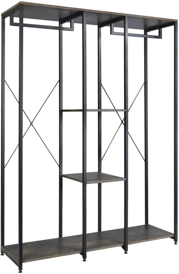 Rootzin monitoimivaateteline - Vaatekaapin järjestäjä - Säilytyshylly - Runsaasti tilaa - Parannettu vakaus - Ensiluokkaiset materiaalit - 120 cm x 40