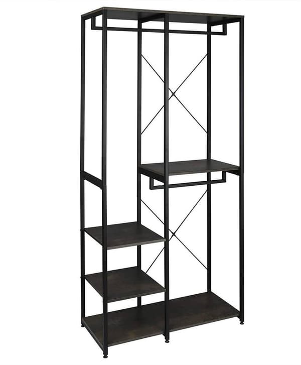 Rootzin monitoimivaateteline - Vaatekaapin järjestäjä - Vaatteiden näyttö - Runsaasti säilytystilaa, monipuolinen muotoilu, kestävä rakenne - 90 cm x