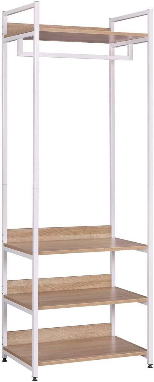Rootzin monitoimivaateteline - Vaatteiden järjestäjä - Säilytyshylly - Tilaa säästävä muotoilu - Kestävä ja ympäristöystävällinen - Säädettävät ominai