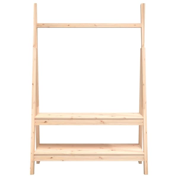 vidaXL tøjstativ 100x45,5x150 cm massivt fyrretræ -  Knagerækker og stumtjenere