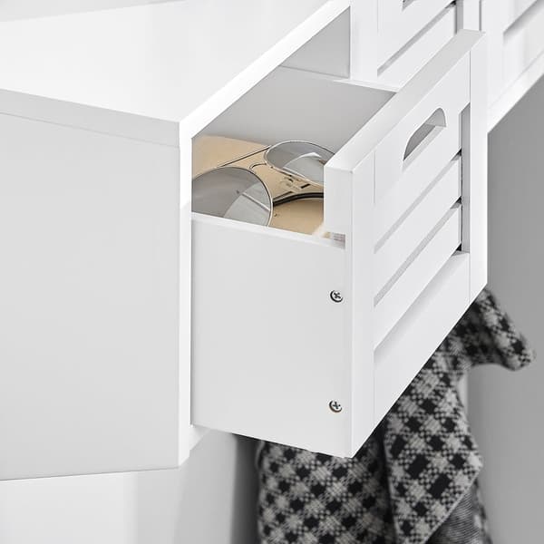 Rootz väggklädhängare med förvaringskorgar - Hänghylla - Entréorganisator - MDF-konstruktion - Utrymmesbesparande design - 80 cm x 25 cm x 20 cm