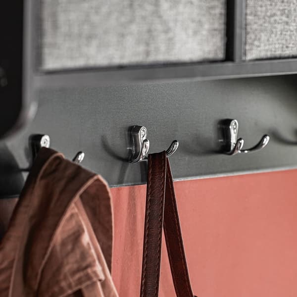 Rootz vægknagerække med opbevaring - Nøgleorganisator - Entréhylde - FSC-certificeret - 100x30x20 cm - Miljøvenlig honeycomb-emballage