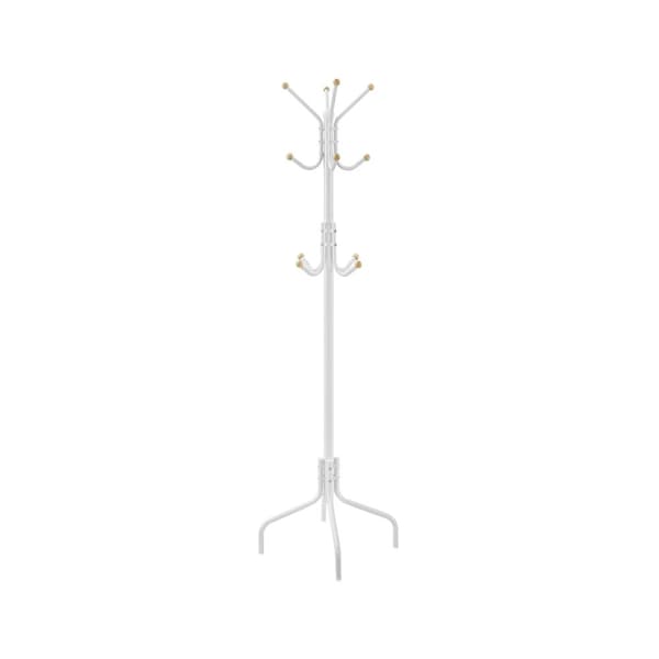Rootz White Steel -naulakko - Vaateteline - Vaatteiden järjestäjä - Suurin kuormitus 5kg - 55cm x 180cm x 55cm