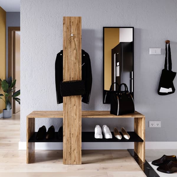 Chic Home Johannes vaatenaulakko 100x28xK160 cm, ruskea