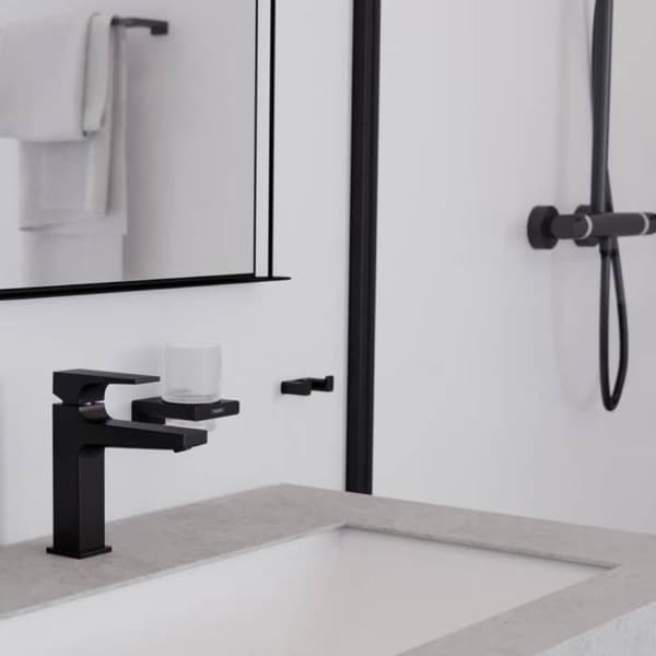 Dubbelkrok i borstad brons - HANSGROHE - AddStoris 41755140 - Vit - 2 års garanti