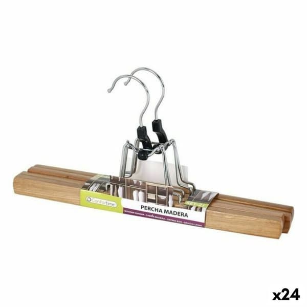 Bøjler Confortime 63389 (2 pcs) Træ 2 Dele (24 enheder)