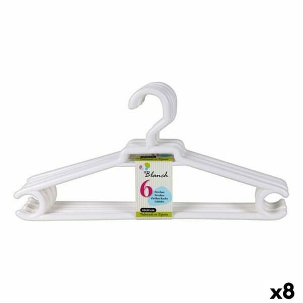 Hängare Blanch Dem Blanch Plast 6 Delar 42 x 20 cm (8 antal)