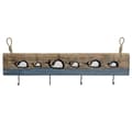 Miniatyrbillede 1 af 3: Knagerække til væggen DKD Home Decor Ældet overflade Metal Træ (85 x 4 x 33 cm)