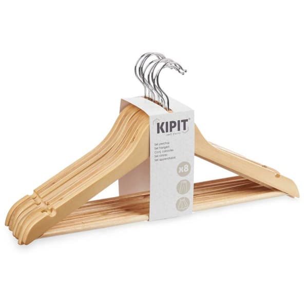 Bøjlesæt Kipit 79419 Brun Træ Metal 44,5 x 1,2 x 23 cm (8 enheder)