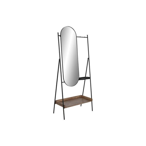 Hallbord Home ESPRIT Sort Natur 80 x 41 x 183 cm