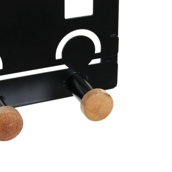 Dørfrakkstativ DKD Home Decor 8424001835546 Tog Hvit Svart Metall Tre MDF 28,5 x 8,5 x 16,5 cm (2 enheter)