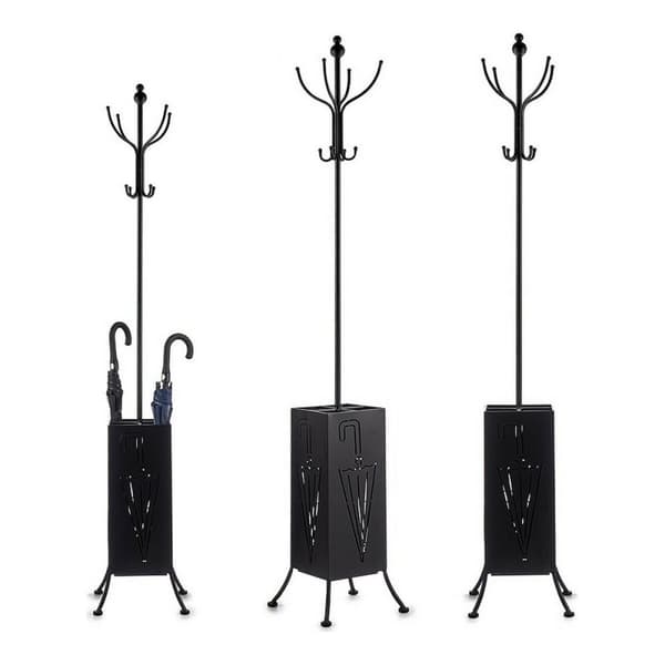 Frakkstativ Paraplubak Svart Metall (34 x 188 x 34 cm)