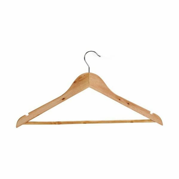Sett med kleshengere Brun Tre (124 Enheter)