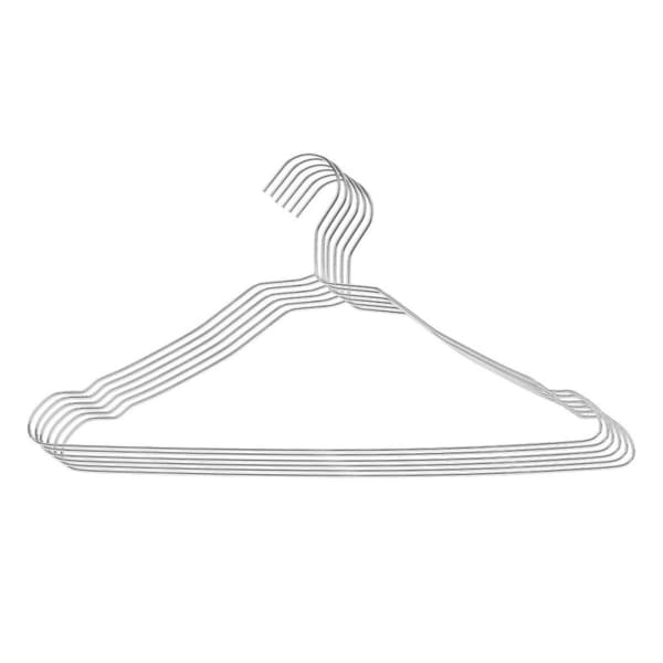 Sett med kleshengere Kipit 29100190 Sølv Metall 39,5 x 20 x 0,5 cm (24 enheter)