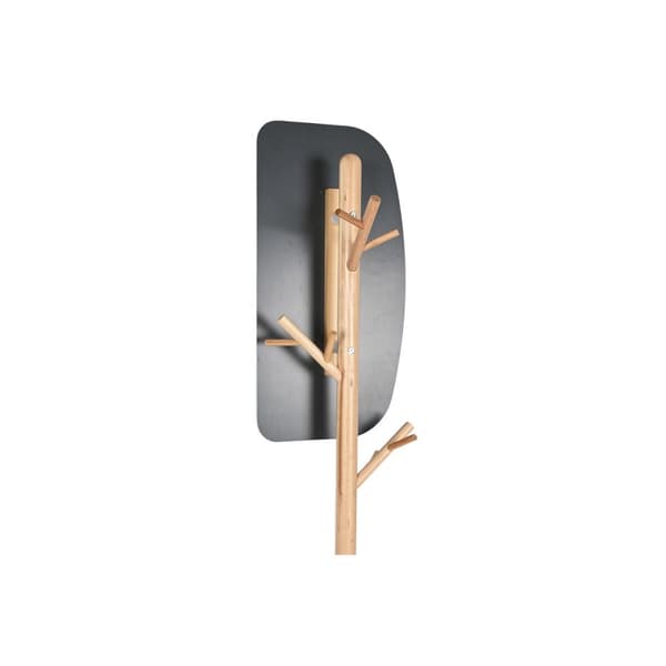Hattuteline Home ESPRIT Hvit Naturell Tre Metall Scandi 33 x 33 x 185 cm