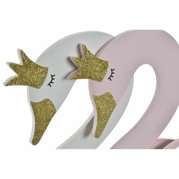 Wall mounted coat hanger DKD Home Decor Puu Lasten Joutsen 40 x 4 x 38,5 cm (2 osaa)