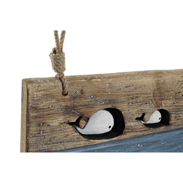 Wall mounted coat hanger DKD Home Decor Vanhahtava viimeistely Metalli Puu (85 x 4 x 33 cm)