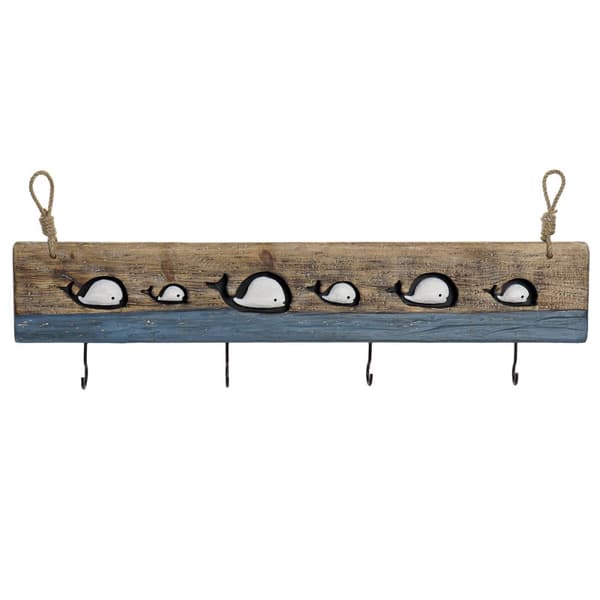Wall mounted coat hanger DKD Home Decor Vanhahtava viimeistely Metalli Puu (85 x 4 x 33 cm)
