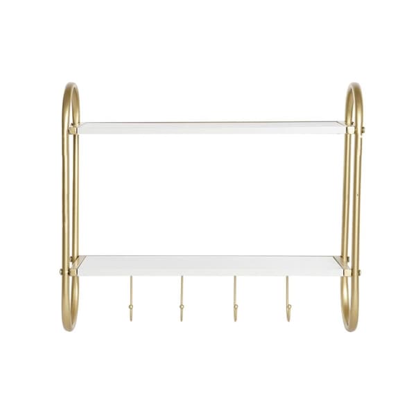Vegghengt klehenger DKD Home Decor Metall MDF Glam (50 x 15 x 43 cm)