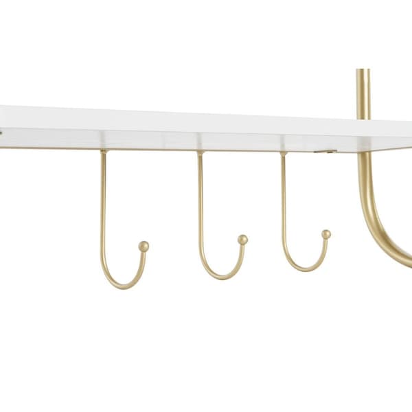 Vegghengt klehenger DKD Home Decor Metall MDF Glam (50 x 15 x 43 cm)