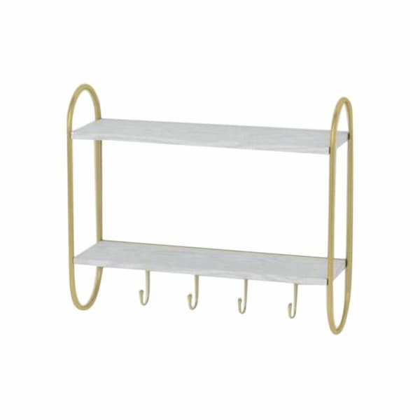Vegghengt klehenger DKD Home Decor Metall MDF Glam (50 x 15 x 43 cm)