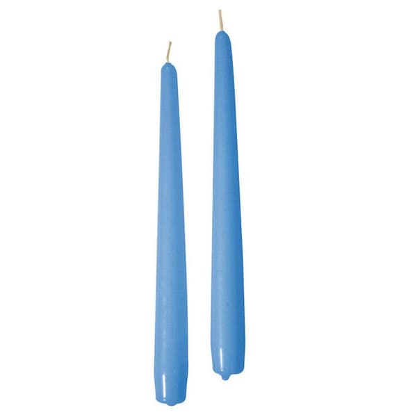 Koniska Ljusstakar - Cereria di Giorgio - Risthò - Paket med 10 - Vax - Ljusblå - 25 cm