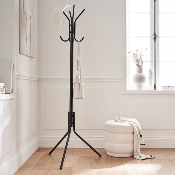 Klädhängare - BOX AND BEYOND - svart metall - 8 huvuden - 178 x 62 x 62 cm