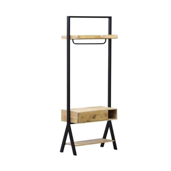 Benk Home ESPRIT Svart Naturell 80 x 40 x 200 cm
