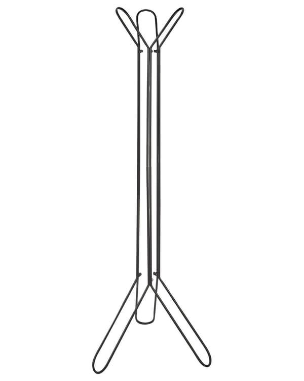 Stående sort metal stumtjener 162 cm til entreen til frakker