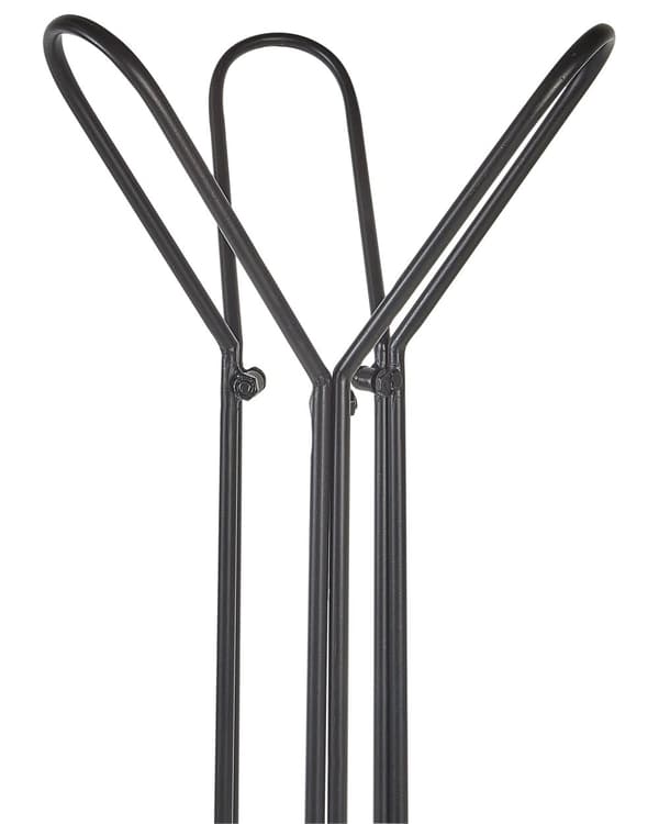 Stående Klesstativ i Svart Metall 162 cm for Yttertøy i Entréen Moderne Skandinavisk Tilbehør