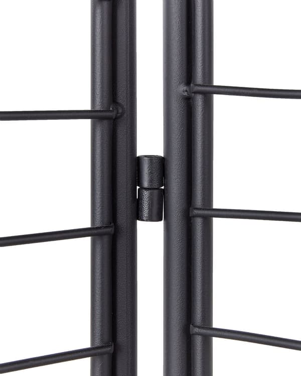 Rumdeler Sort Jern 135 x 170 cm Dekorativ Skærmvæg Paravent til Indendørs Kontor